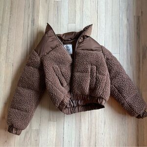 Abercrombie Sherpa Puffer Coat, size small